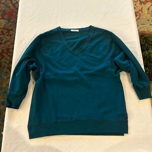 NATURAL LIFE Teal V-Neck Sweatshirt